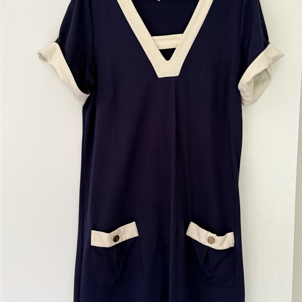 Lilly Pulitzer Navy And Cream Midi Dress